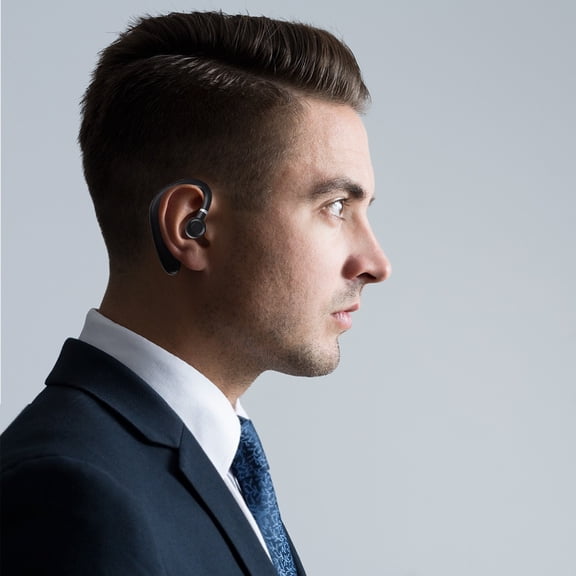 Retractable Bluetooth Headset with Ergonomic Design and Sweatproof Feature for Active Lifestyle Excellent Value for Money and Quality Upgrade Your Setup with This Accessory black