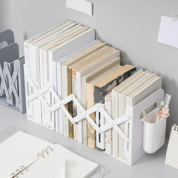 Retractable Book Stand, Adjustable Desktop Organizer, Space Saving Design, Secure Book Holder, for Reading and Study Areas