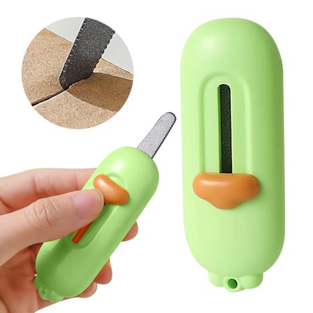Retractable Box Cutter, Mini Portable Box Cutter, Auto Lock Envelope Slitter With Magnet, Cute Duck Tiny Letter Opener, DIY Small Retractable Paper Knife for Mail, Boxes & Daily Office Use