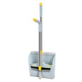 thumbnail image 1 of Retractable Broom and Dustpan Set with Stainless Steel Pole, Foldable Standing Broom Combo with Cleaning Teeth, Indoor Outdoor Sweeping Set for Kitchen Lobby Office, 1 of 8