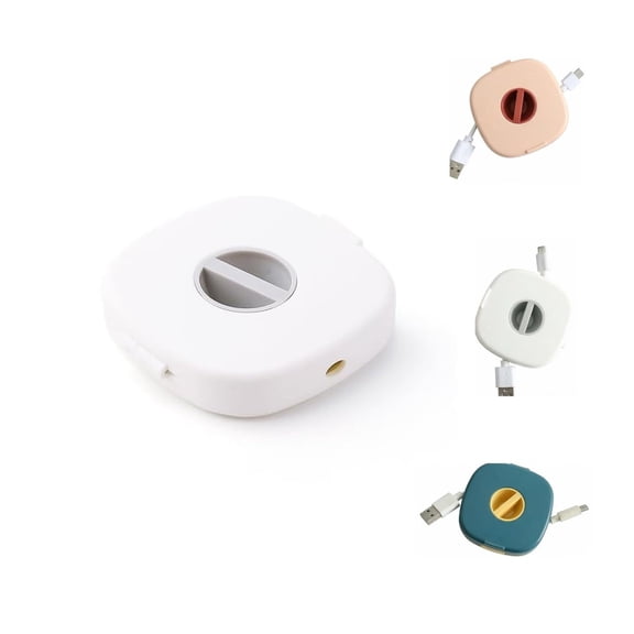 Retractable Cable Organizer, 2 in 1 Cable Winder with Phone Stand, Durable Cable Organizer and Charging Stand for Earphones, USB and Charging Cables