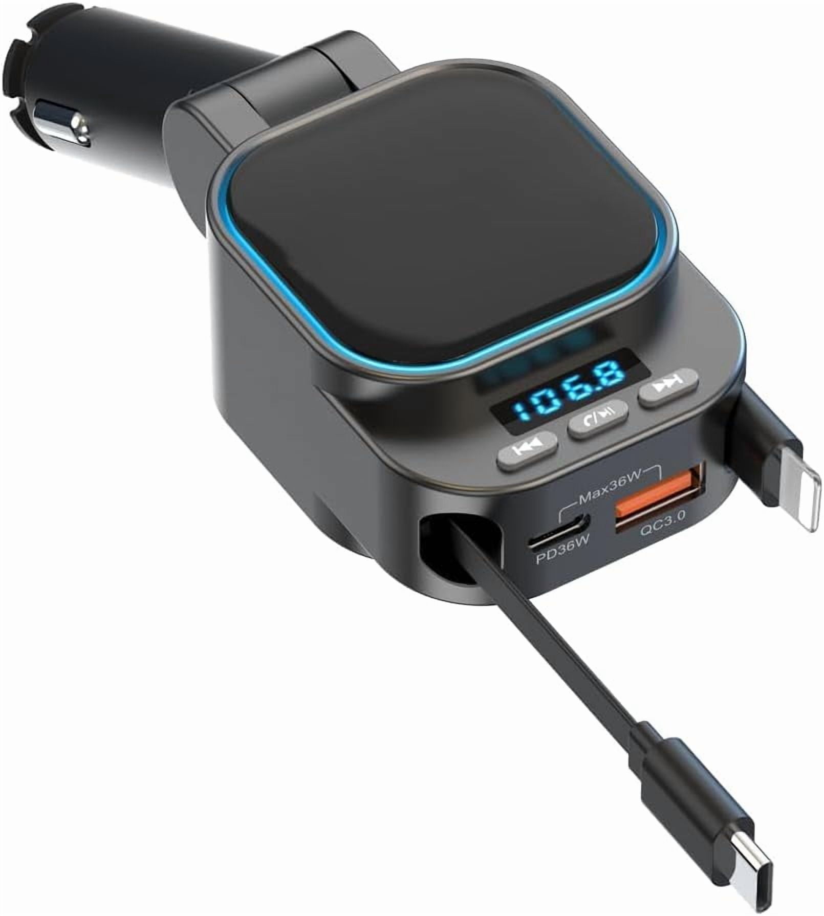 bluetooth cigarette lighter walmart Adaptador De Para Carro Bluetooth FM Transmitter For Car Equipped with a built LENCENT FM Transmitters in MP3
