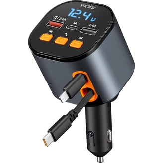 car cigarette lighter adapter with switch USB C Car Charger, BUVAYE 2-Socket Cigarette Lighter Splitter with 12V/24V Dual PD30W & QC3.0 Fast Charging, Cigarette Lighter Adapter Separate Switch