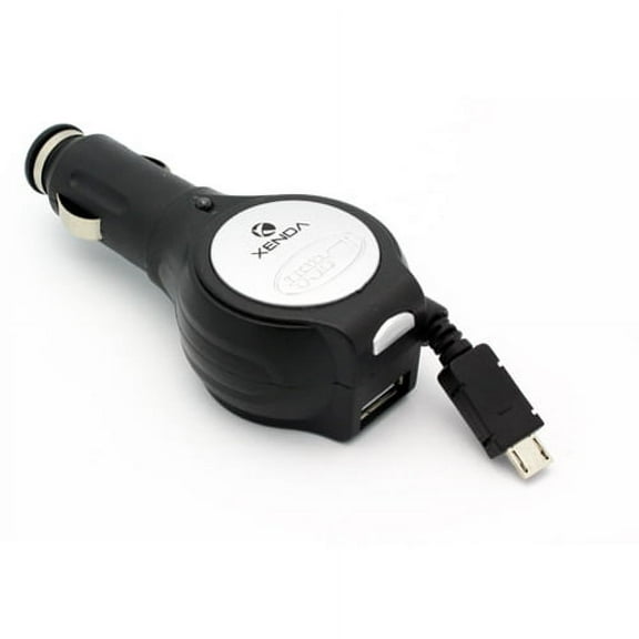 Retractable Car Charger DC Power Socket Plug-in Power Adapter Compatible With BLU Pure View, Life One X3, Grand M - CAT S41 - Coolpad REVVL Plus, Illumina, Defiant, Canvas B2G