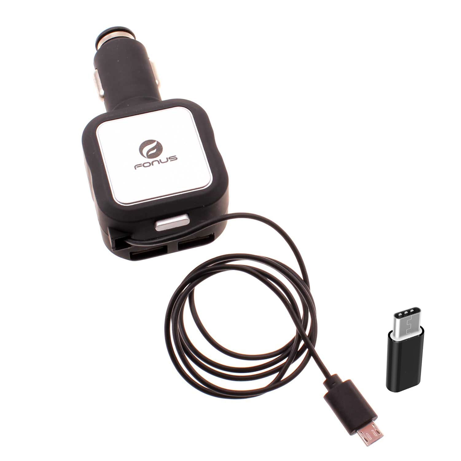 Retractable Car Charger for Samsung Galaxy A72/A52/A42/A32/A12 4.8Amp