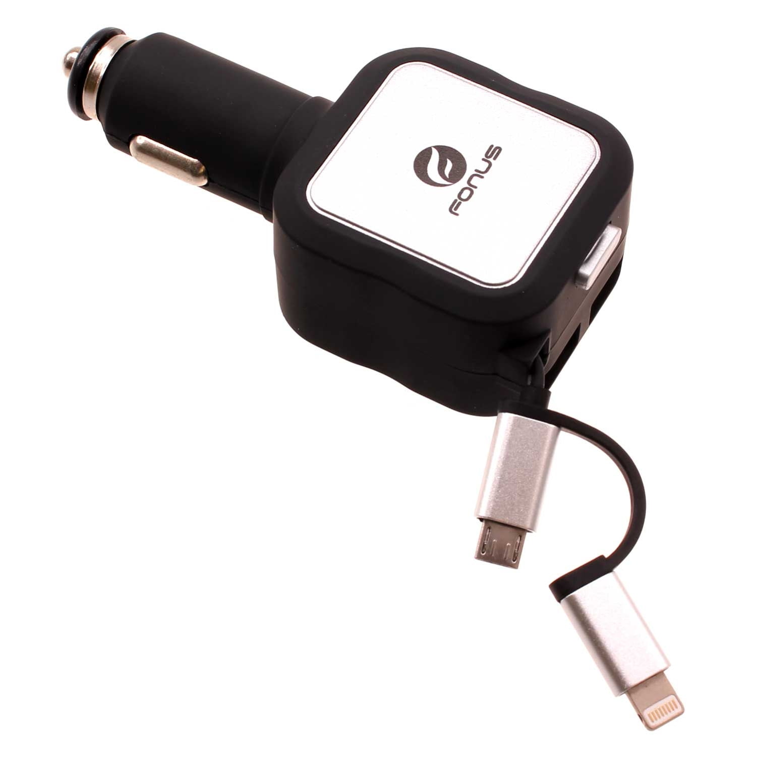 USB-C Retractable Car Charger - Apple iPhone 15 Samsung Galaxy S21