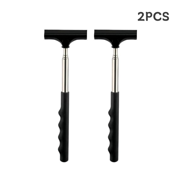 Retractable Car Mirror Wiper - Multi-Function Silicone Squeegee - Adjustable 18-55cm - Black for Safe Driving