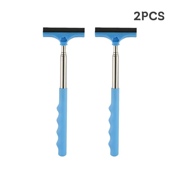 Retractable Car Mirror Wiper - Multi-Function Silicone Squeegee - Adjustable 18-55cm - Blue for Safe Driving