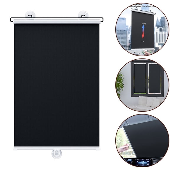 Retractable Car Side Window Sunshade er Blind with Suction Cups, 15.7 x 49.2 in Silver Cloth Heat and Glare Blocker for Baby and Passenger Privacy, Easy Install Self-Retracting Design