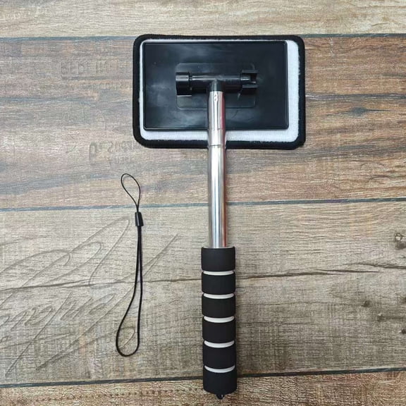 Retractable Car Window Cleaner Brush – Extendable Microfiber Squeegee, Streak-Free Glass Cleaning Tool for Cars, Mirrors, Windshields, Home Windows, Bathrooms, Aluminum Alloy Handle