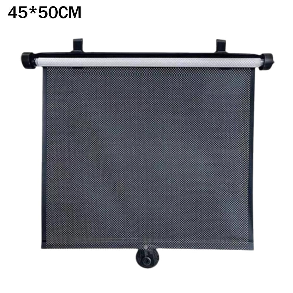 Retractable Car Window Sunshade - Perforated Roller Blind for Vehicle ...