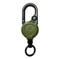 thumbnail image 1 of Retractable Carabiner Keychain Retractable Keychain with Compass Steel Wire Carabiner Badge Reel Holder Clip Key Ring Heavy Duty Outdoor Camping, 1 of 8
