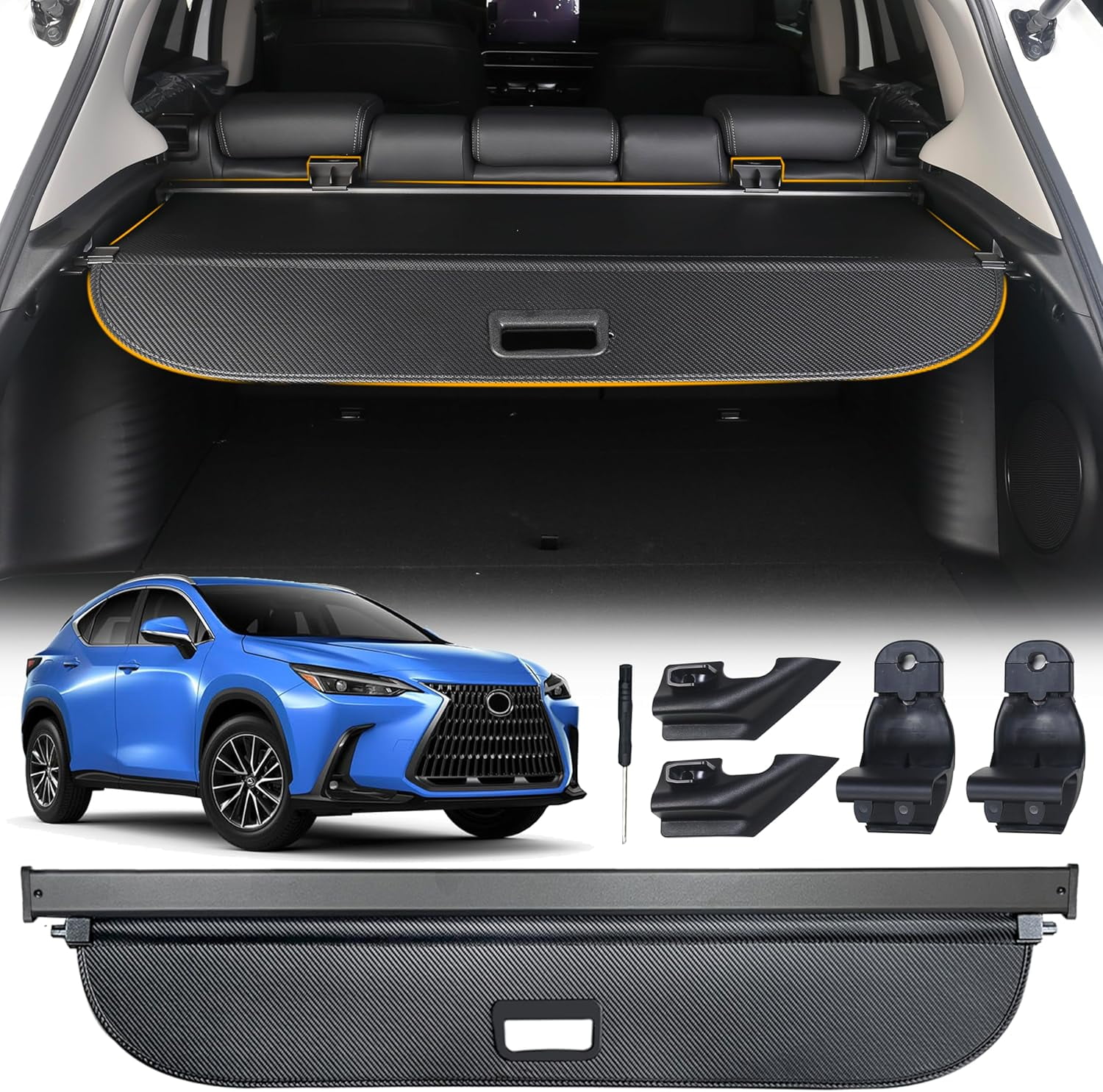 Retractable Cargo Cover for 20232024 Lincoln Nautilus, Rear Trunk