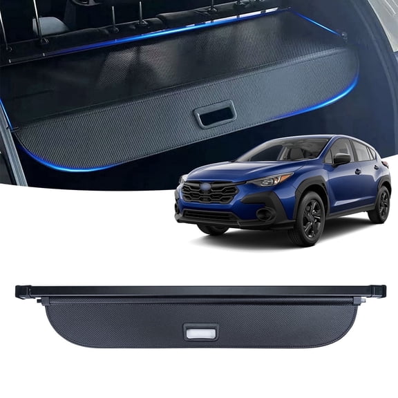 Retractable Cargo Cover Compatible with 2024 2025 2026 Subaru Crosstrek Impreza Carbon Fiber Color Rear Trunk Security Shade