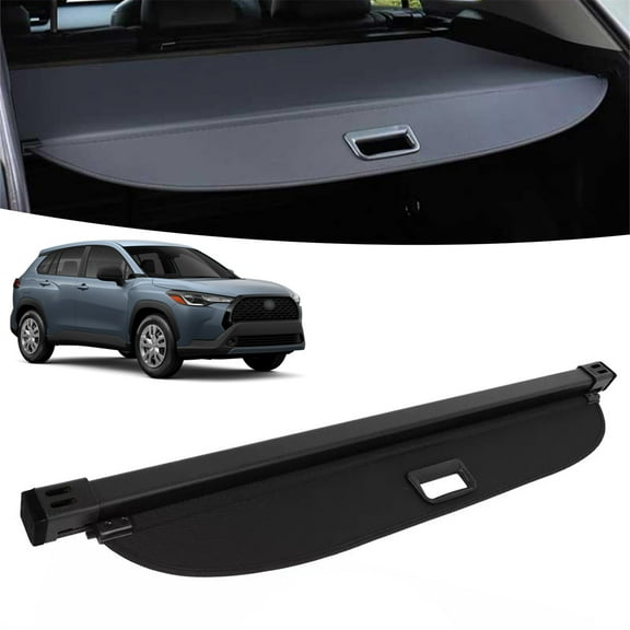 Retractable Cargo Cover Compatible with Toyota Corolla Cross 2022 2023 2024 2025 - Trunk Shielding Security Shade and Privacy Screen, Canvas