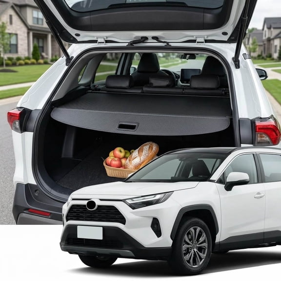 Retractable Cargo Cover for Toyota Rav4 2019-2024 Trunk Cover Retractable Trunk Shielding Shade Cargo Luggage
