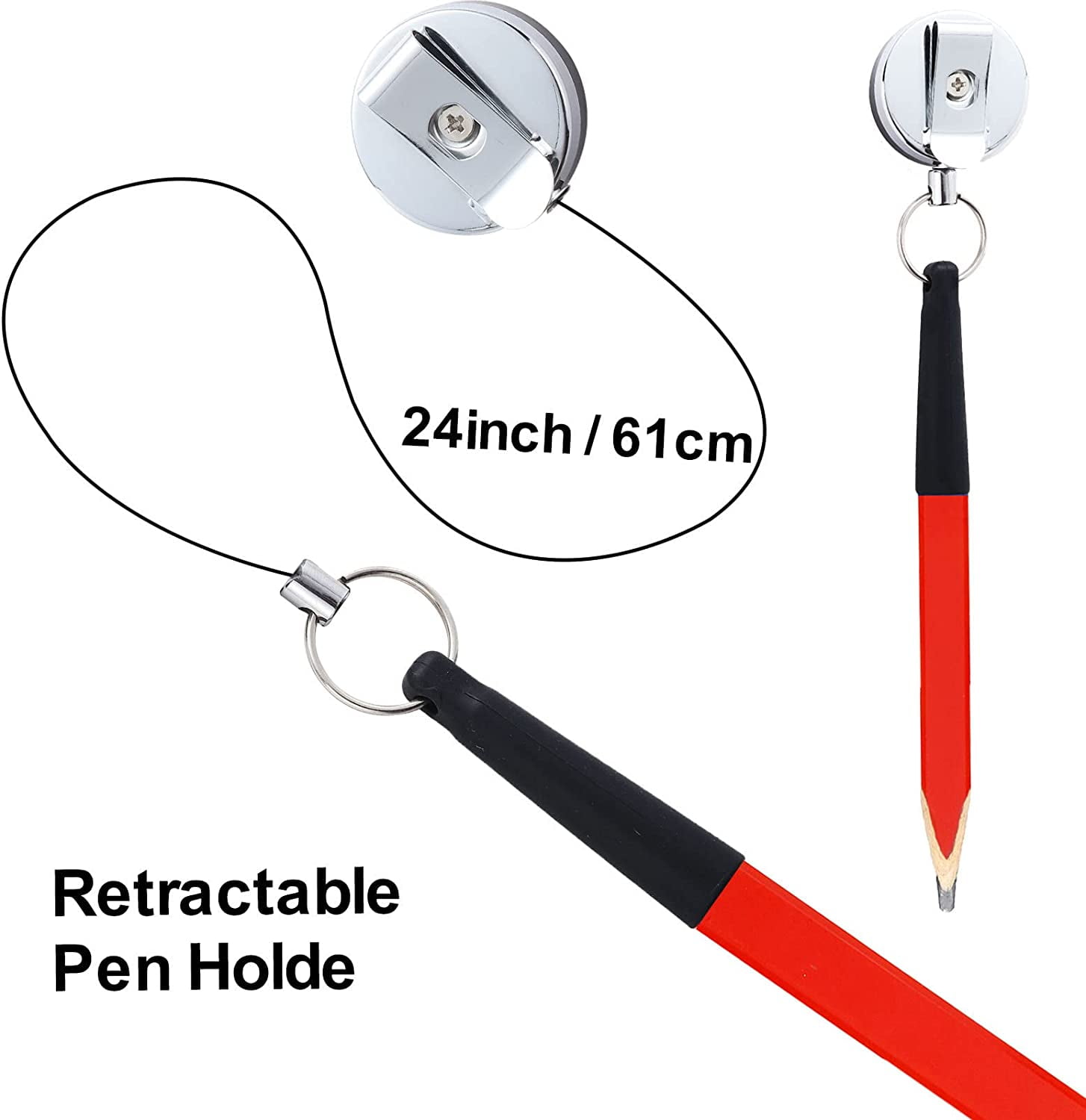Retractable Carpenter Pencil Holders Heavy Duty Retractable Pen Holder