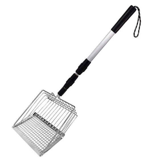 Retractable Cats Litter Scooper Flexible Ergonomic Handle Design Sifter Efficient Chicken Coops Beach Tool