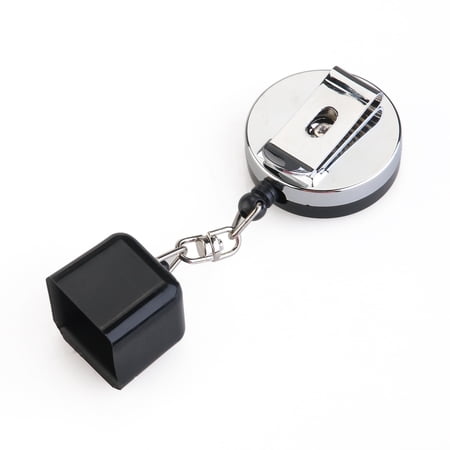 Retractable Chalk Holder with Belt Clip for Pool Billiard Snooker (Black)