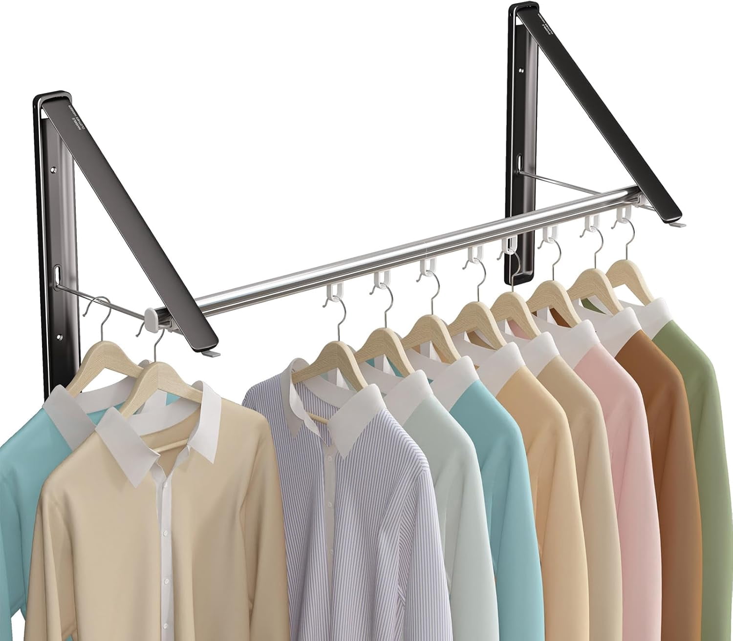 Retractable Clothes Drying Rack,Wall-Mounted Clothes Hanger rack for ...