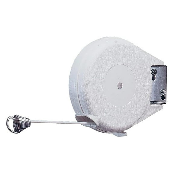 Retractable Clothesline 50ft - Heavy Duty Laundry Clothes Line Indoor Outdoor - White Cable Dryer for Clothes & Linens