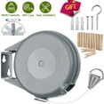 thumbnail image 1 of Retractable Clothesline Flexible Portable Heavy Duty 40 Feet Adjustable Heavy Duty Laundry Clothes Line for Wet or Dry Clothes Indoor or Outdoor Easy Installation Gray, 1 of 10
