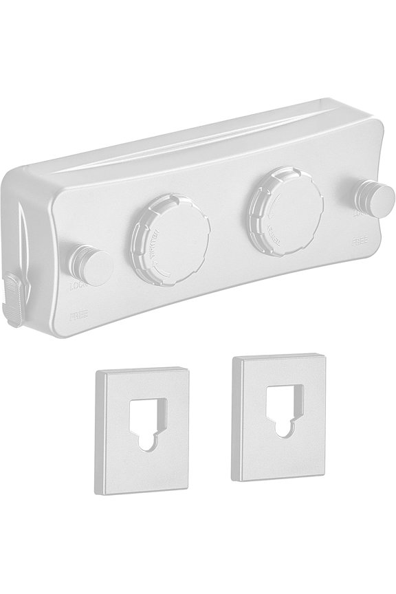 Retractable Clothesline Heavy Duty Wall Mounted Two Line White