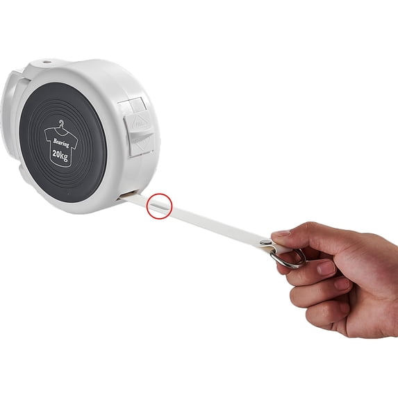 Retractable Clothesline Indoor Outdoor Clothesline - Clothes Line Retracting Indoor Outdoor Laundry Line - Wall Mounted Heavy Duty Non Sag RV Clothing Clothes Drying Rack
