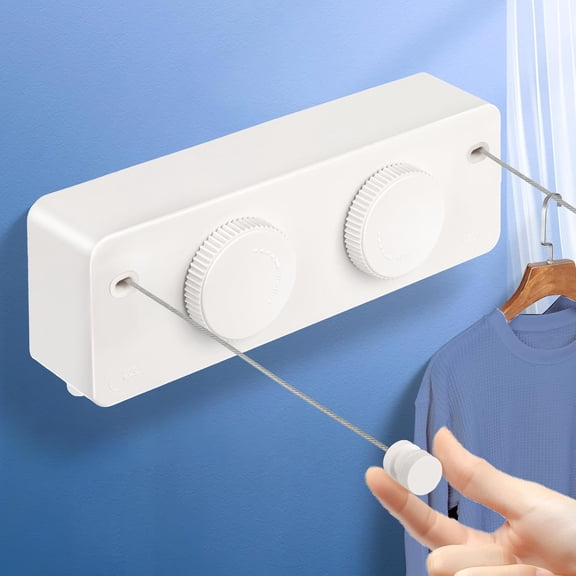 Retractable Clothesline Indoor Outside Heavy-Duty, Upgrade 304 Stainless Steel Shower Room Clothes line, Fit Rv Travel Indoor Drying Rack Clothesline, Tendedero De Ropa para Apartamen 13.8ft