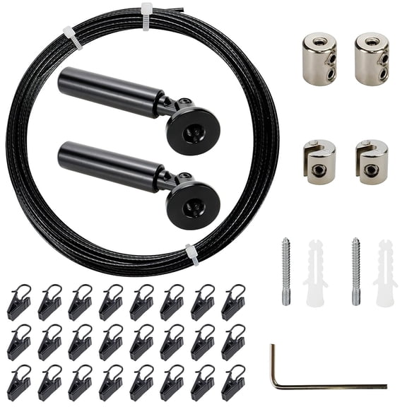 Heavy Duty Retractable Clothesline, Stainless Steel Wall Mounted Clothes Drying System with Kit for Apartment Balcony & Bathroom