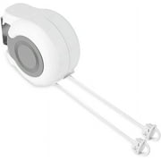 Retractable Clothesline Outdoor Heavy Duty Clothesline kit PVC Retractable Clothes Dryer Line Wall Mounted Clothesline Outdoor and Indoor Shower Clothesline 2X42 Feet, White