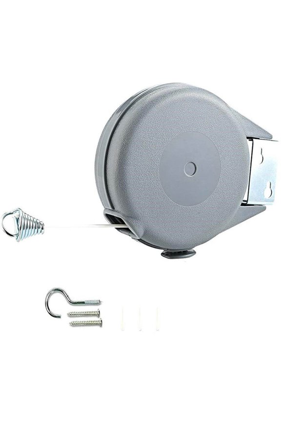 Retractable Clothesline Portable Heavy Duty Indoor and Outdoor Washing Line PVC Retracting Clothes Line with Wall Mount