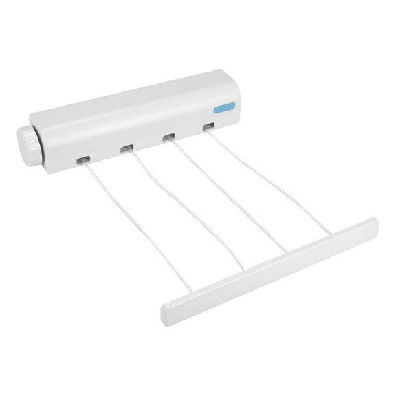 Retractable Clothesline Telescopic Indoor Outdoor Wall Mounted Clothes Dryer Line Drying Rope Hanger (4 Lines)
