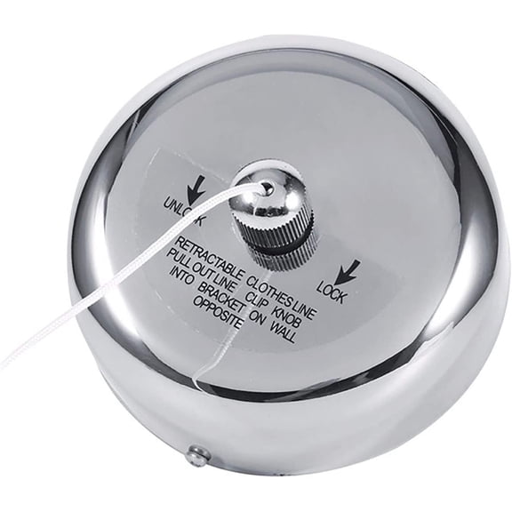 Retractable Clothesline with 9.2ft Stainless Steel Line for Laundry, Silver Wall Mount