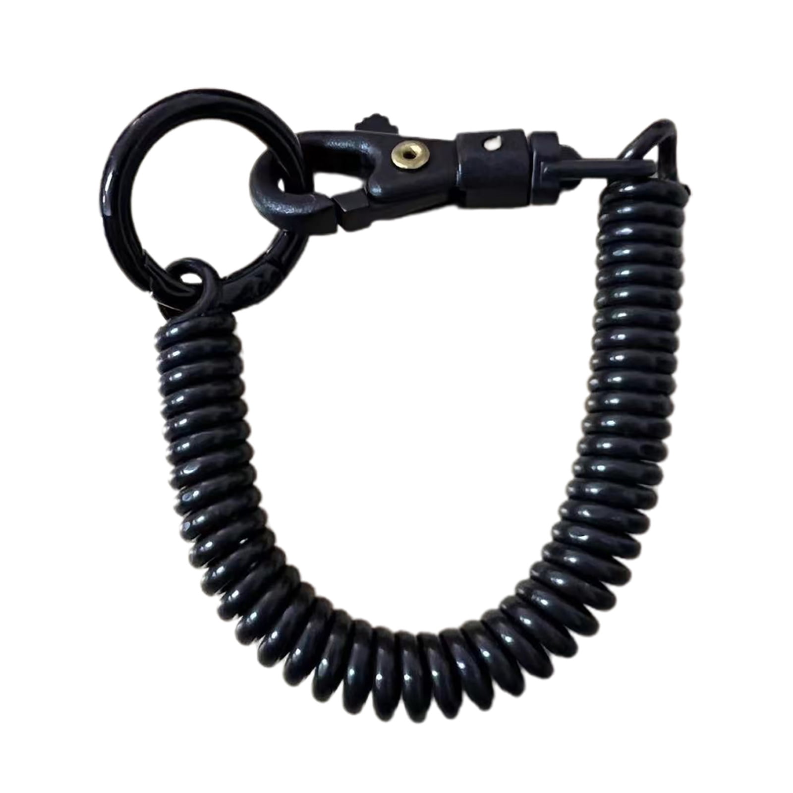 Retractable Coil Elastic Keychain Retractable Spring Coiled Stretchy ...