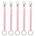 thumbnail image 1 of Retractable Coil Spring Keychain with Lobster Clasp Keyring 17cm Light Pink 5 Pcs, 1 of 6