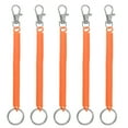 thumbnail image 1 of Retractable Coil Spring Keychain with Lobster Clasp Keyring 17cm Orange 5 Pcs, 1 of 6