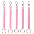 thumbnail image 1 of Retractable Coil Spring Keychain with Lobster Clasp Keyring 17cm Pink 5 Pcs, 1 of 6