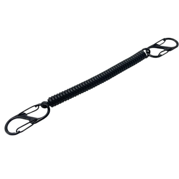 Retractable Coiled Tethers with Carabiner Boating Fishing Rope Retention Rope Retractable Spring Elastics Rope Enduring