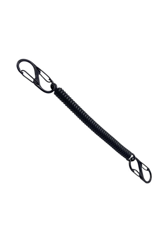 Retractable Coiled Tethers with Carabiner Outdoor Hiking Camping Antilost Keychains Backpacks Spring Belt Fishing Lanyard