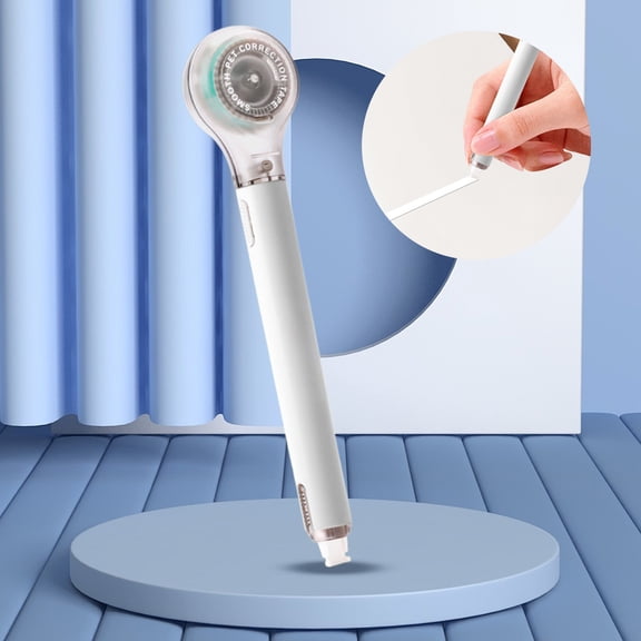 Retractable Correction Tape Pen - 6mm Whiteout Tape for Offices (Refillable, SAT Test Approved, Left-Handed Friendly)