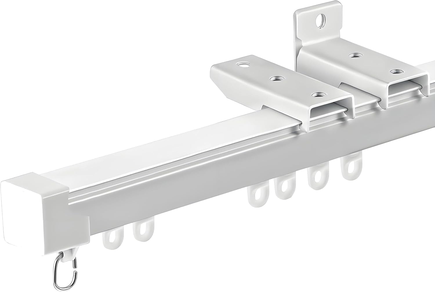 Retractable Track Frame Retractable Curtain Track System, 2.8-4.9ft/33.5-59.1in Ceiling & Wall ...