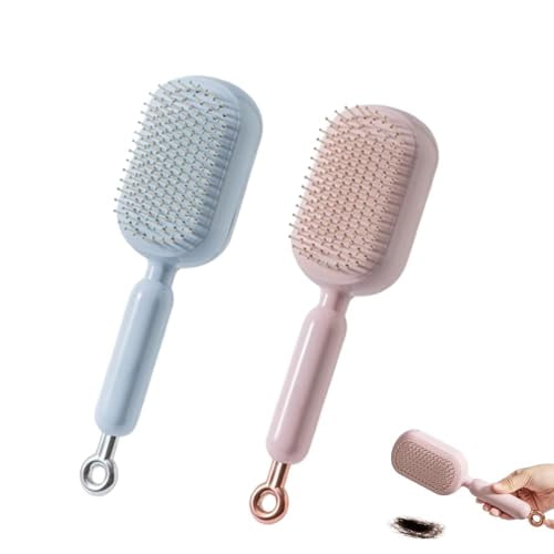 Retractable Cushion Massage Comb with Air Cushion Massage, Anti-Static Detangling Comb for All Hair Types Including Curly Wet and Damaged Hair