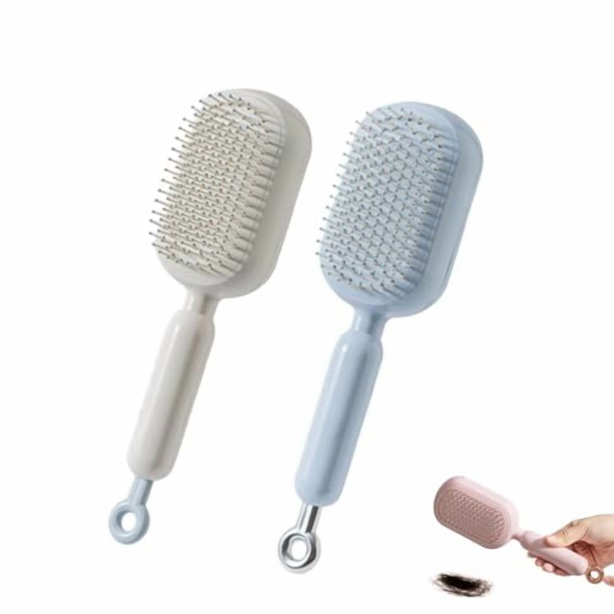 Retractable Cushion Massage Comb with Air Cushion Massage, Anti-Static Detangling Comb for All Hair Types Including Curly Wet and Damaged Hair