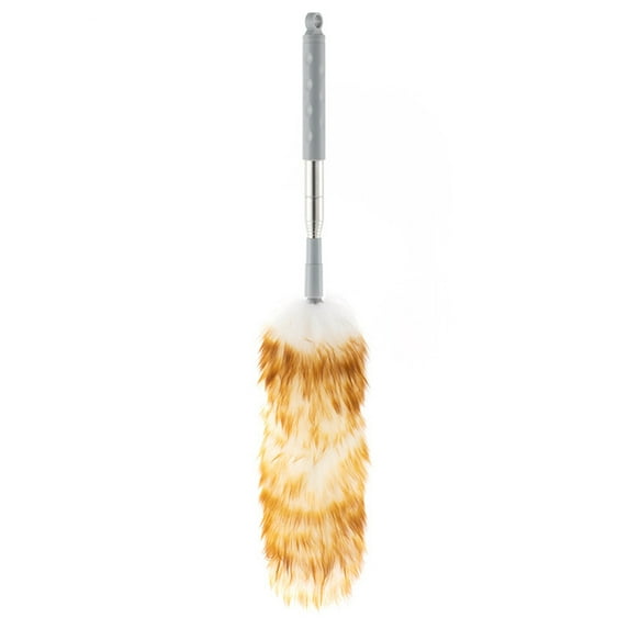 Retractable Dirt Cleaner Wool Hand Duster, Long Wool Duster for Ceiling Fan, Furniture, Blinds, Wall Cleaning - Extendable, Multi-Surface Dusting Tool