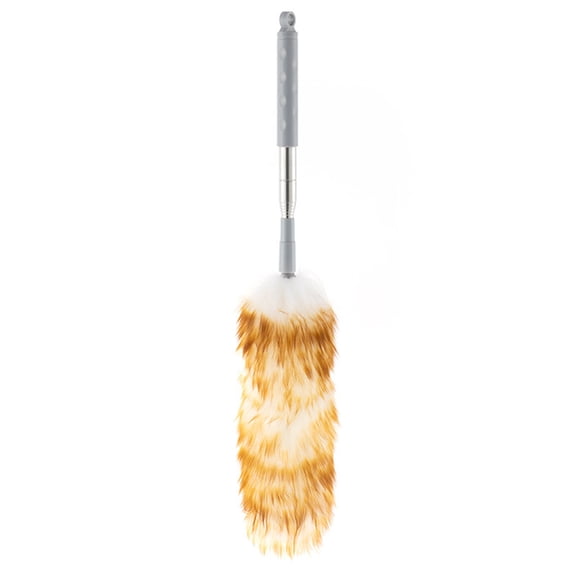Retractable Dirt Cleaner- Wool Hand Duster- Retractable Dirt Brush Cleaner Long Wool Duster for Cleaning Ceiling Fan- Furniture- Blinds- Wall