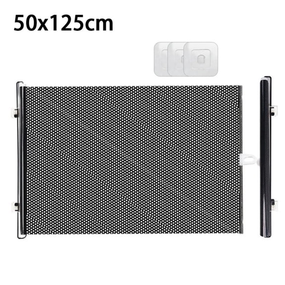 50 cm Tall Retractable Pet Gate with Universal Hooks, Expands to 125 cm Wide