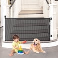 thumbnail image 1 of BEBANG Retractable Baby Gate 71" Extra Wide, 2 Installation Modes, Retractable Dog Gate for Doorways Stairs Hallways Indoor and Outdoor, Black, 1 of 9