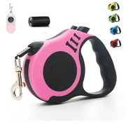 Retractable Dog Leash, 10/16FTPet Walking Leash with Anti-Slip Handle, Strong Nylon Tape, Tangle-Free, One-Handed One Button Lock & Release, Suitable for Small Medium Dog Cat