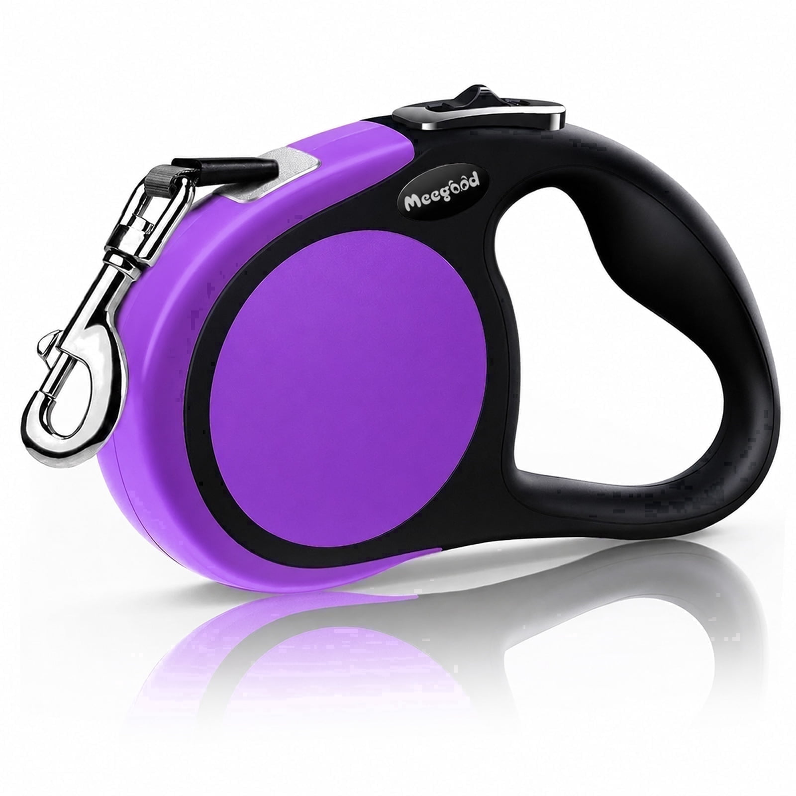 Retractable Dog Leash 16ft Heavy Duty Non-Slip Grip for Dogs 45-115 lbs, Purple, Tangle Free Secure Lock